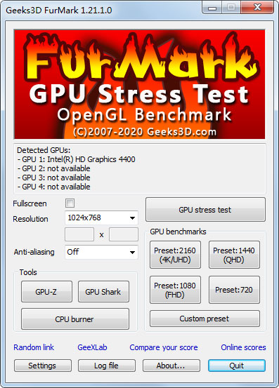 Furmark(显卡测试软件) V1.26.0.0 英文安装版