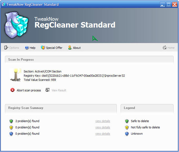 TweakNow RegCleaner Pro(注册表清理工具) V3.0.1 绿色版