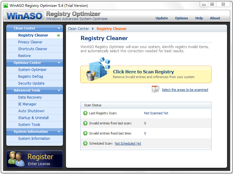 WinASO Registry Optimizer(优化清理工具) V5.4.0.1 官方安装版