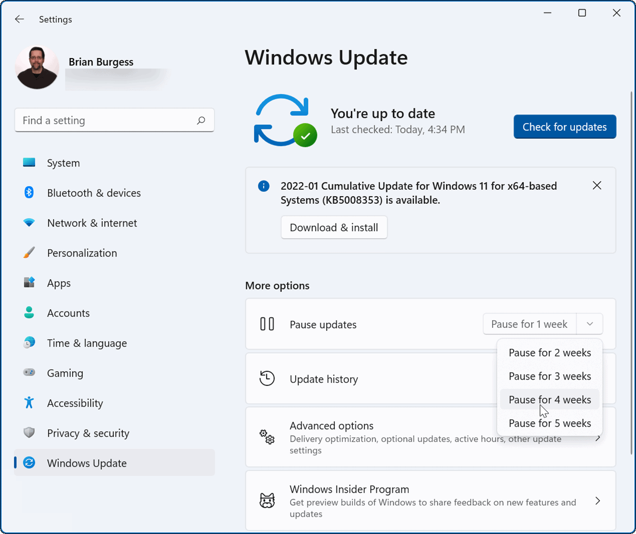 Windows11停止自动更新的方法